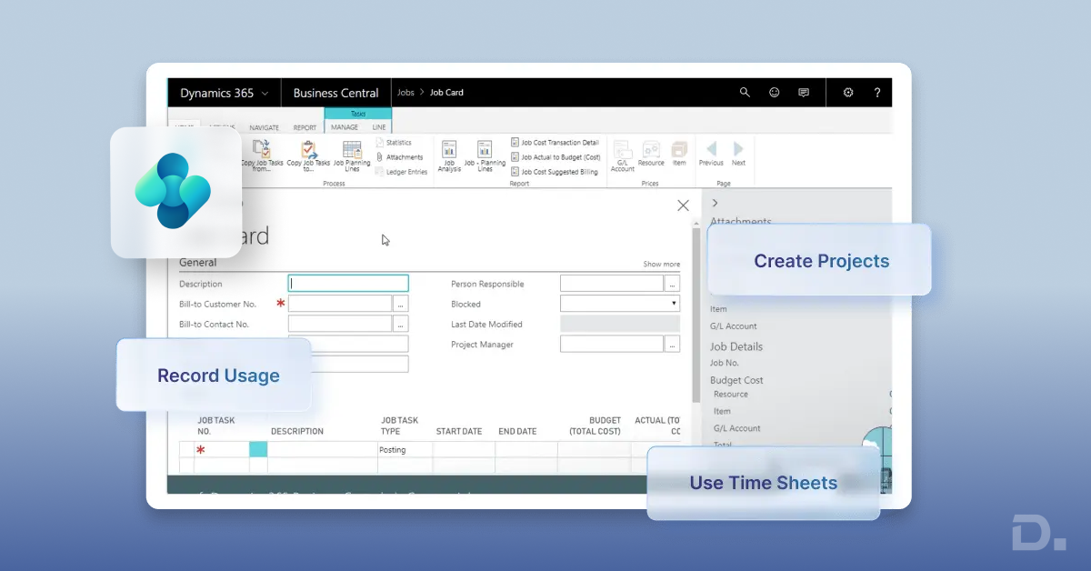 Manage Project Management in Dynamics 365 Business Central